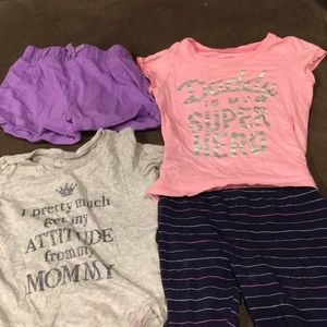 Bundle purple 4t pink3t pants5t gray4t